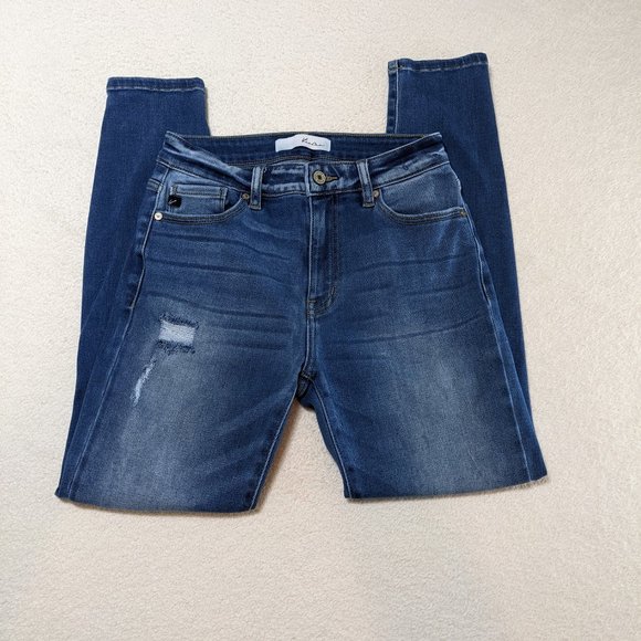KanCan Denim - KanCan Meduim Blue Wash Skinny Ankle Distressed Jeans - Size 27 (Juniors 7)